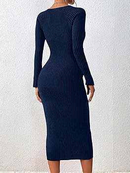 Cotton Striped Ribbed Knit Dress navy 新品 Audrey Navy Striped Ribbed Knit Mini Dress